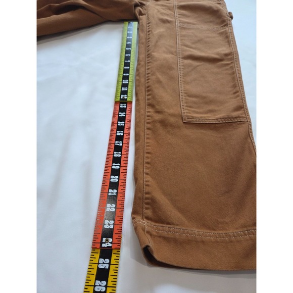 Old Navy Utility Cargo Pants Women's Orange Brown Clay High Rise Straight Lg Sz8 - Picture 5 of 5